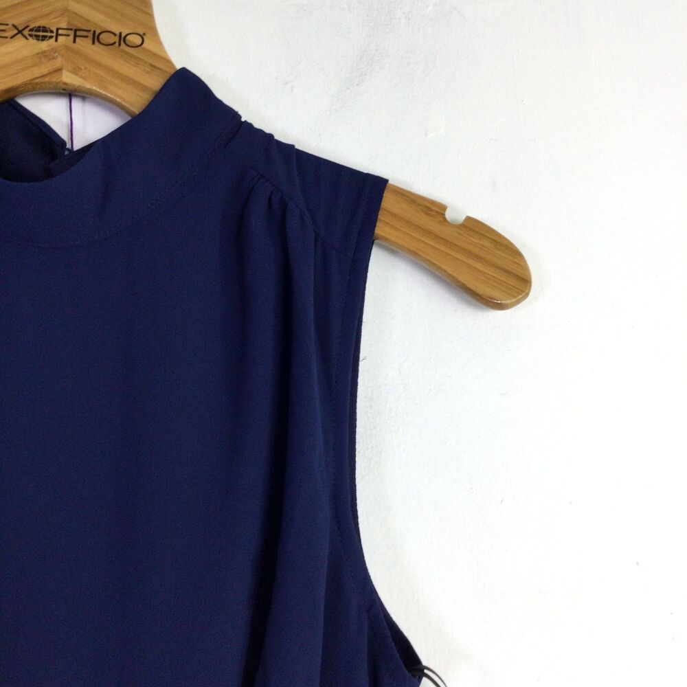 Lulus Womens Mock-Neck Maxi Dress Sleeveless Casual Navy Blue Size Medium NWT - Picture 5 of 16